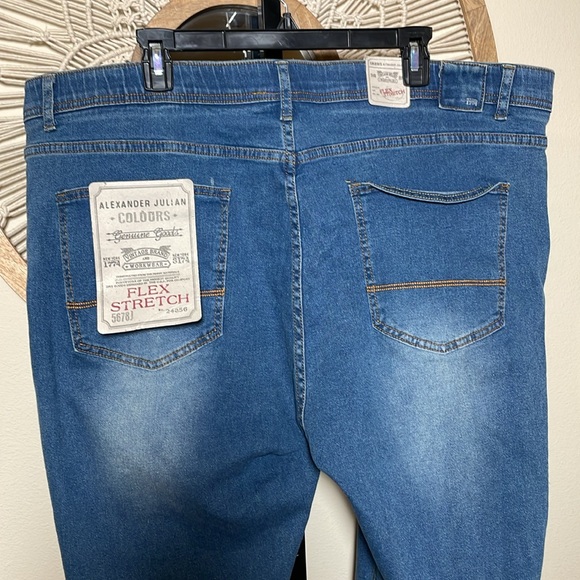 Alexander Julian Flex Stretch Slim Fit light Blue Jeans 46x32 NWT - Picture 4 of 9